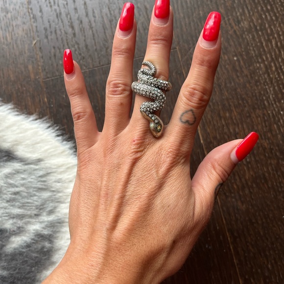 Silver snake ring Lucky Brand small - Picture 3 of 7